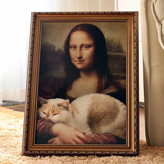 Mona lisa cat bed