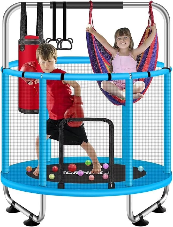 Trampoline for kids with enclosue