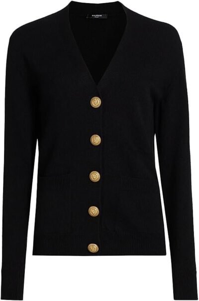 Balmain loose cashmere wool cardigan