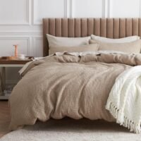 Bedsure cotton duvet cover, waffle