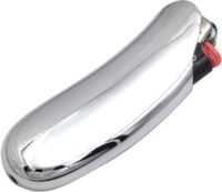 Curved lighter holder, silver