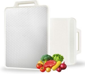Double sided stainless steel cutting board