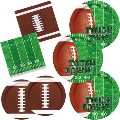 Football party supplies kit serve 50