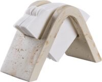 Natural travertine peper rack