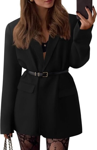 Oversized blazer, black