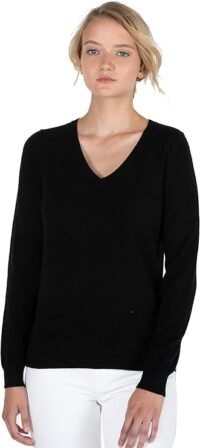 Pure cashmere v neck sweather (women)