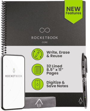 Reusable spiral notebook, erasable, app connected