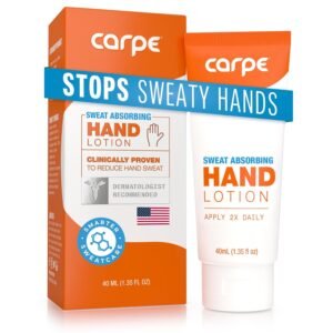 Sweat absorbing hand lotion, dermatologist recommended