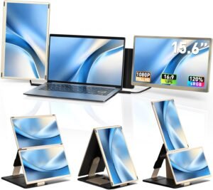 Triple laptop screen extender