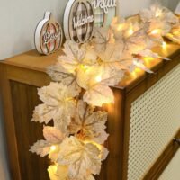 Fall garland with lights, 2 pack
