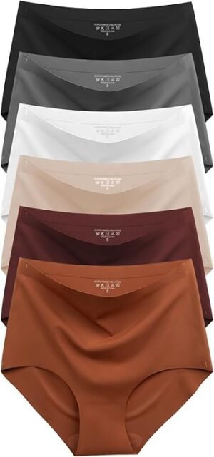 No show breathable full coverage panties, pack of 6