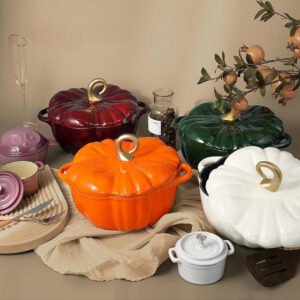 Pumpkin dutch pot with lid