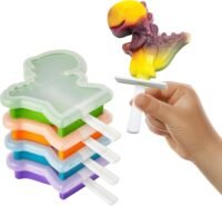Silicone popsicle molds with sticks (4 pack), reusable