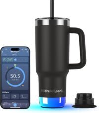 Water bottle with bluetooth sync to track water intake