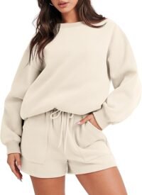 2 piece sweatshirt shorts set