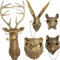 Animal head wall decor sculpture