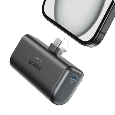 Anker iphone portable charger with built in usb connector