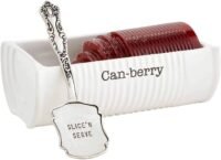 Can berry cranberry serving dish and spatula