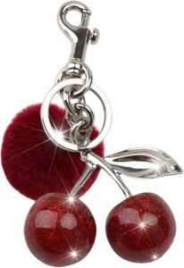 Cherry keychain charm
