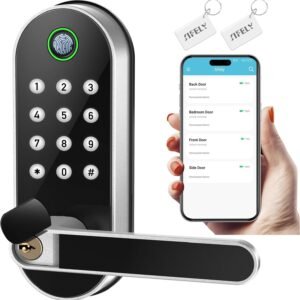 Keyless entry biometric digital lock with code