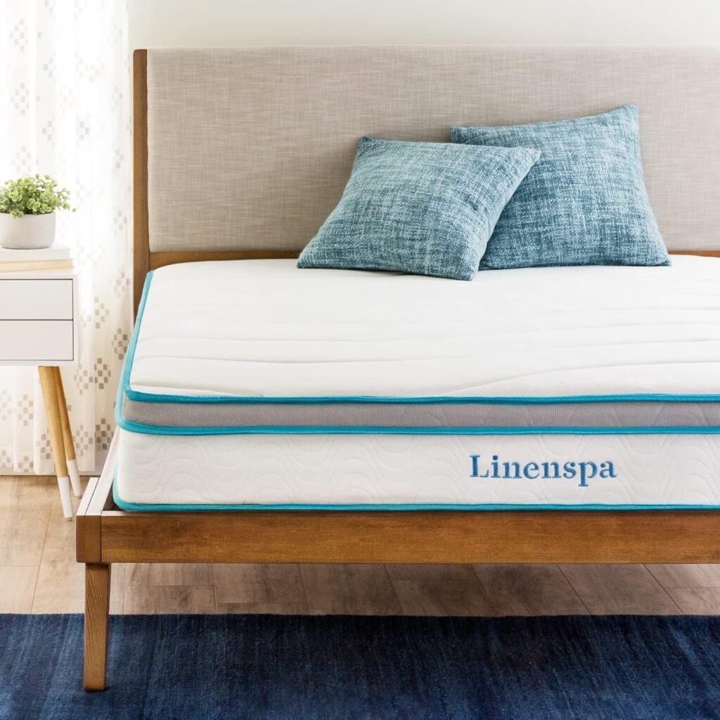 Lineaspa 8in memory foam hybrid mattress
