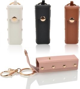 Lipstick case keychain, 4 pcs