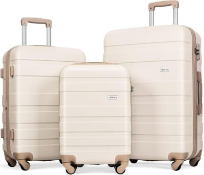 Luggage set, 3 piece hardside suitcases