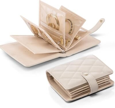 Mini travel jewlery organizer case