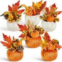 Pumpkins artifical decoration, set of 6