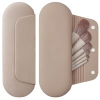 Silicone makeup brush holder