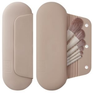 Silicone makeup brush holder