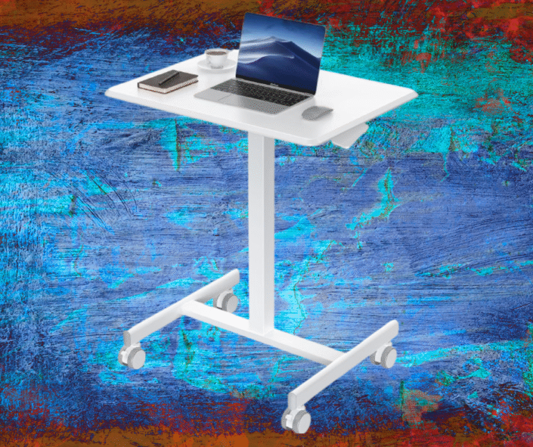Adjustable rolling desk
