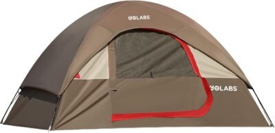 2 person camping tent, set up in 3 min, waterproof, lightweight
