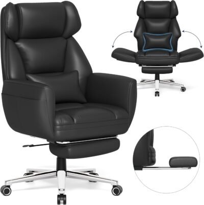 Cross legged ergonomic chair with footrest
