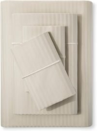 Feather & stitch breathable bedsheets, 4 pcs