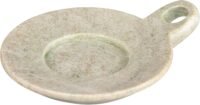 Hand carved marble dish with handle