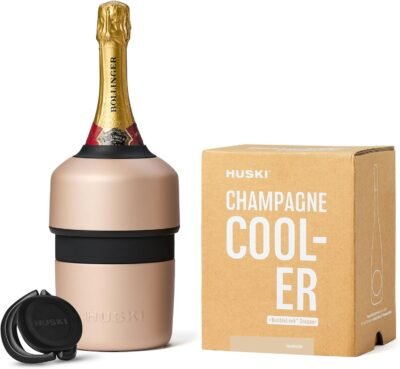 Huski chiller for champagne, wine, proseco and more with detachable bottle stopper
