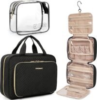 Makeup bag organizer with tsa approved cosmetic bag