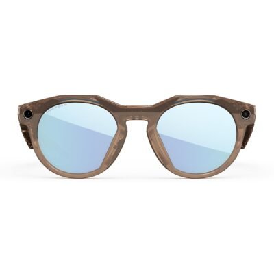 Meta Oakley HST smart ai glasses, performance (for camera, audio, video, sports) brown smoke frame