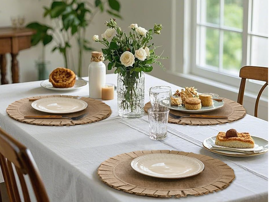 Natural jute placemat