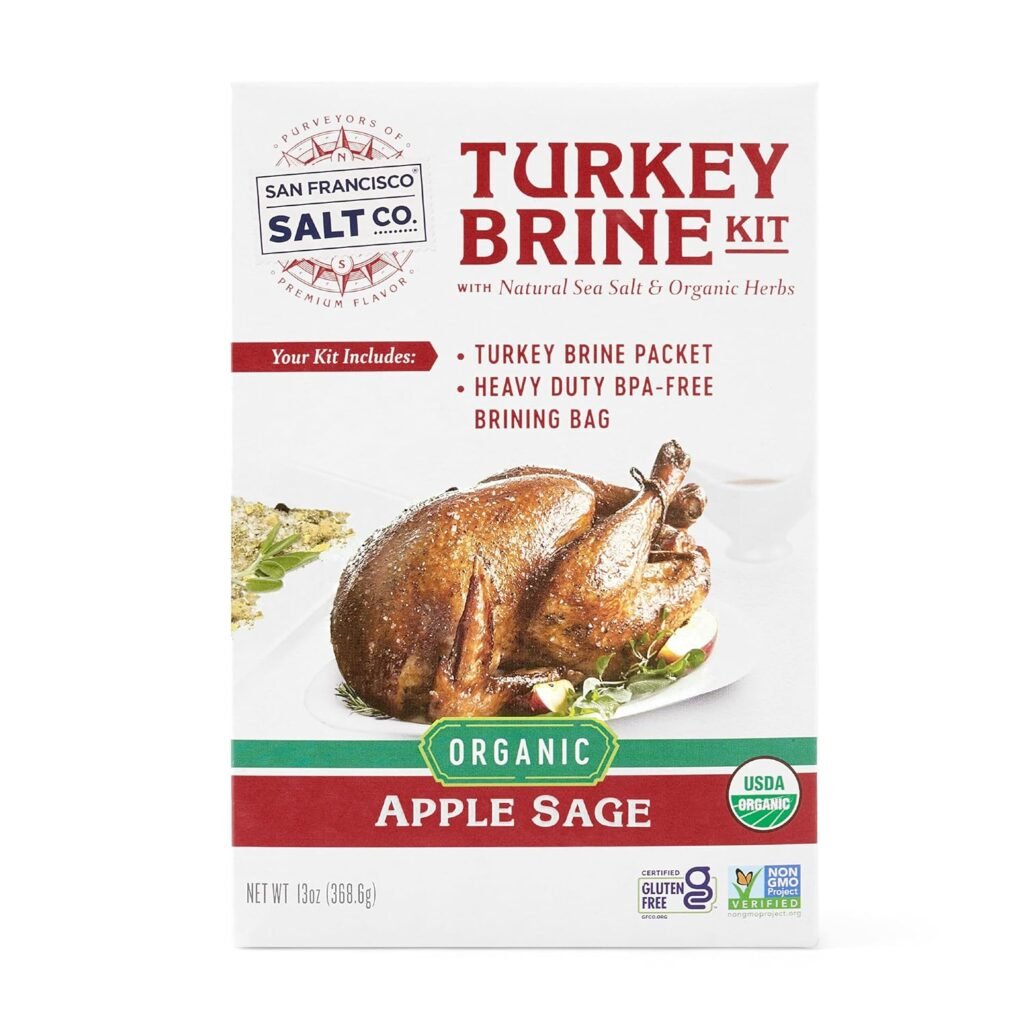 Organic turkey brine kit apple sage, garlic rosemary, chicory