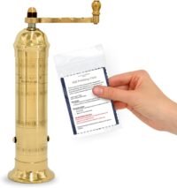 Original Greek Pepper Mill, brass