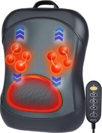 Shiatsu back massager with heat