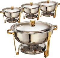Stainless steel buffet food warmers
