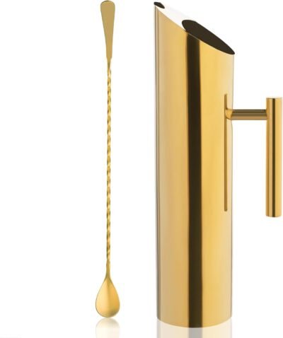 Stainless steel gold pitcher
