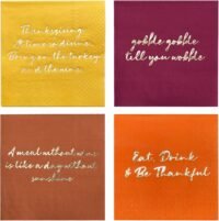 Thanksgiving coctail paper napkins