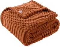 Throw blanket, rust color