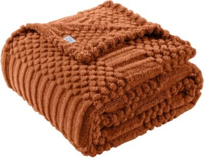 Throw blanket, rust color