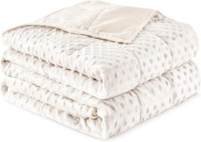 Weighted blanket, queen, for stress relief, sleep promotion, all season