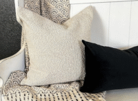 Textured Boucle Square Pillow, 18x18 Buttery Cream, 1 pc